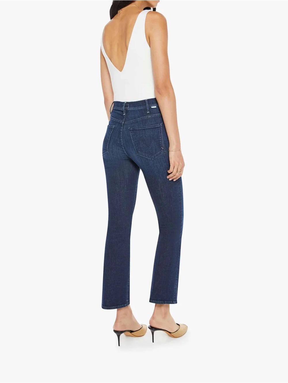 MOTHER Dark Blue Straight-Leg Jeans